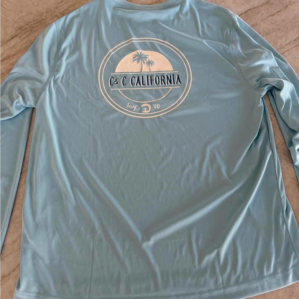 This is a C&C California men's long-sleeve performance shirt, men’s large EUC